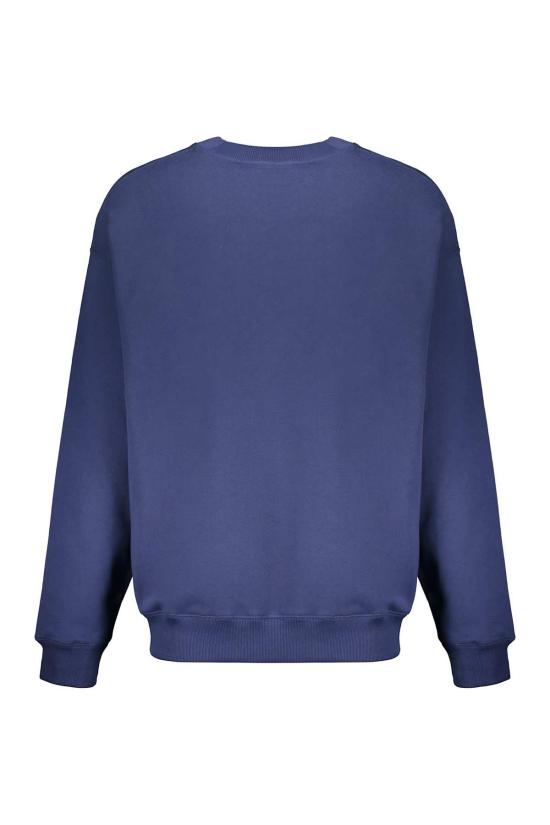  오프화이트 긴팔 티셔츠 다크 컬러의 편안한 프린트 로고 스웨트셔츠 (블루) - OFF WHITE