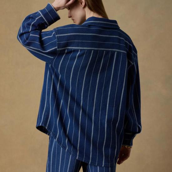  파허티 긴팔 티셔츠 파헤티 아일랜드 타이드 셔츠 재킷 인디고 - FAHERTY