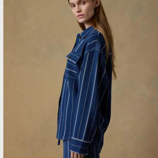  파허티 긴팔 티셔츠 파헤티 아일랜드 타이드 셔츠 재킷 인디고 - FAHERTY