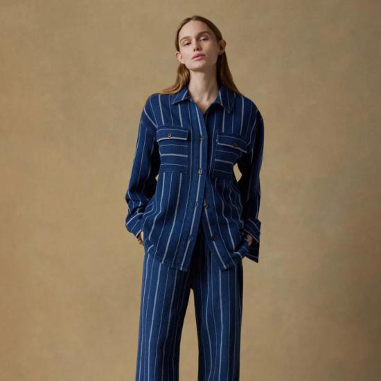  파허티 긴팔 티셔츠 파헤티 아일랜드 타이드 셔츠 재킷 인디고