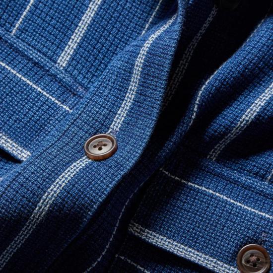  파허티 긴팔 티셔츠 파헤티 아일랜드 타이드 셔츠 재킷 인디고 - FAHERTY