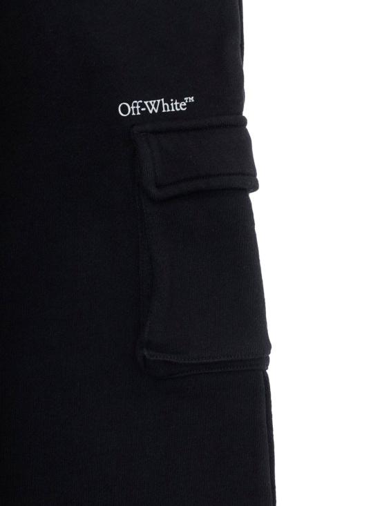 26SS [키즈] 오프화이트 스트레이트 팬츠 44GCH00BS26F001001 BLACK Black - OFF WHITE