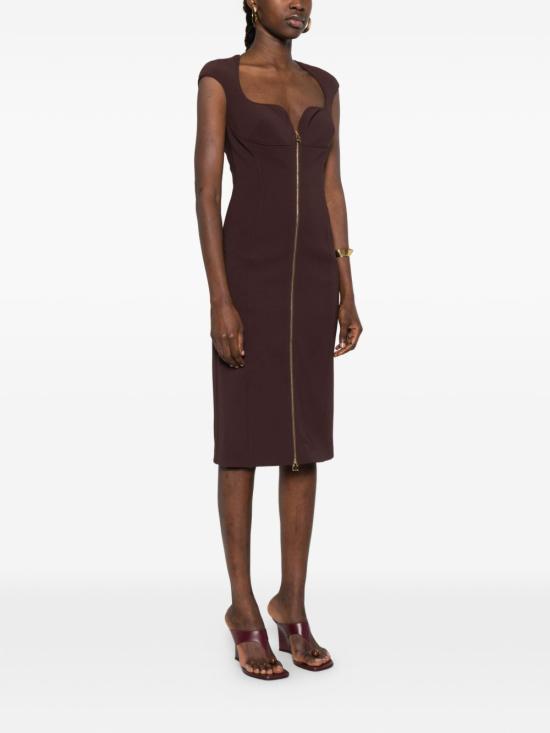 26SS 엘리자베타프랜치 미디 원피스 AB90061E2 644 Brown - ELISABETTA FRANCHI