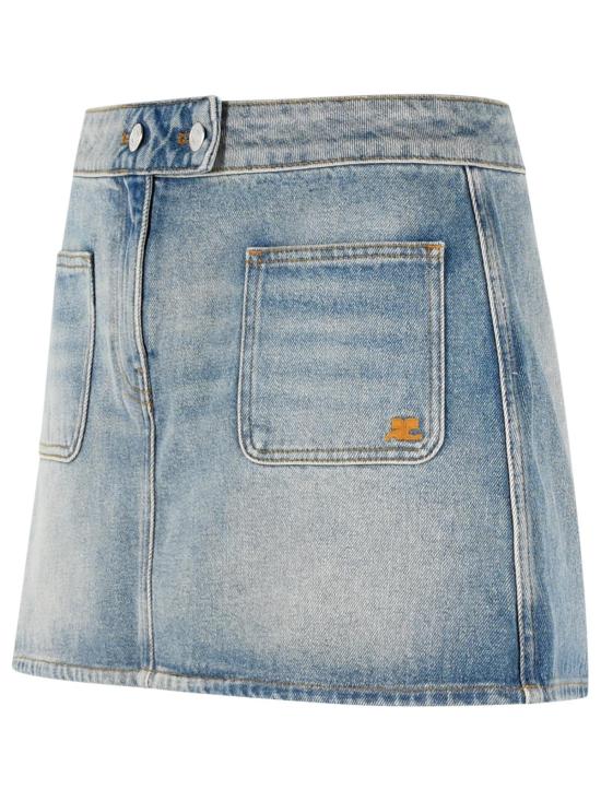 26SS 쿠레쥬 숏 스커트 126DJU342DE00587055 Light Blue - COURREGES