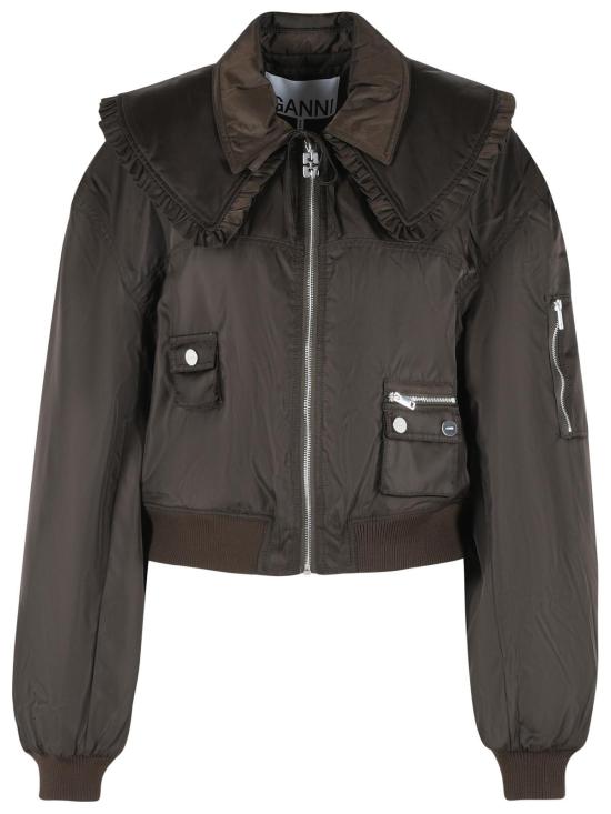 26SS 가니 나일론 봄버 자켓 A1010046ZWX Brown