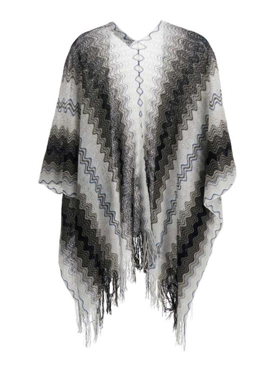  미소니 코트 미쏘니 폰초 블랙 - MISSONI