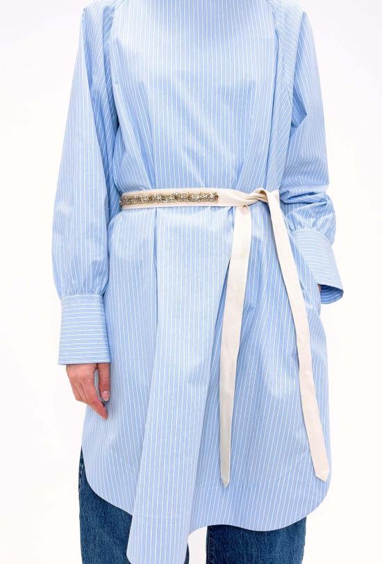  오디 레귤러 벨트 라인스톤  화이트