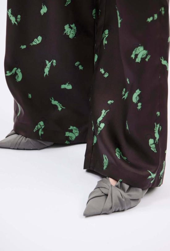  오디 스트레이트 팬츠 고양이 쥐 바지 - ODEEH