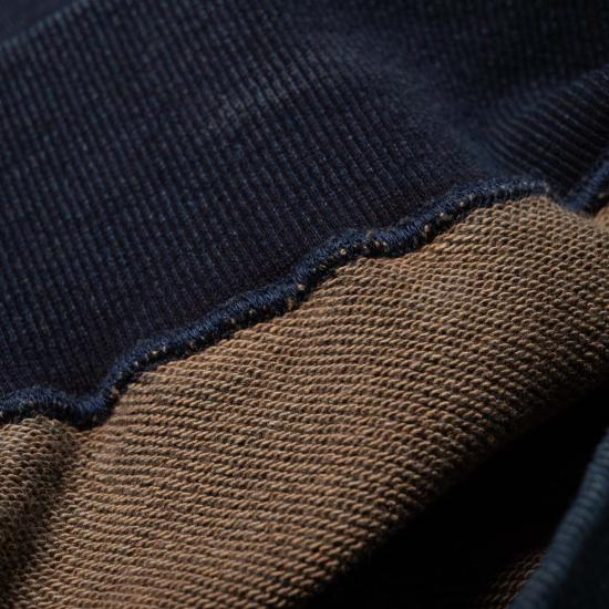  사무라이 진스 긴팔 티셔츠 Sis25 101 카키시부 인디고 스웨트셔츠 - SAMURAI JEANS