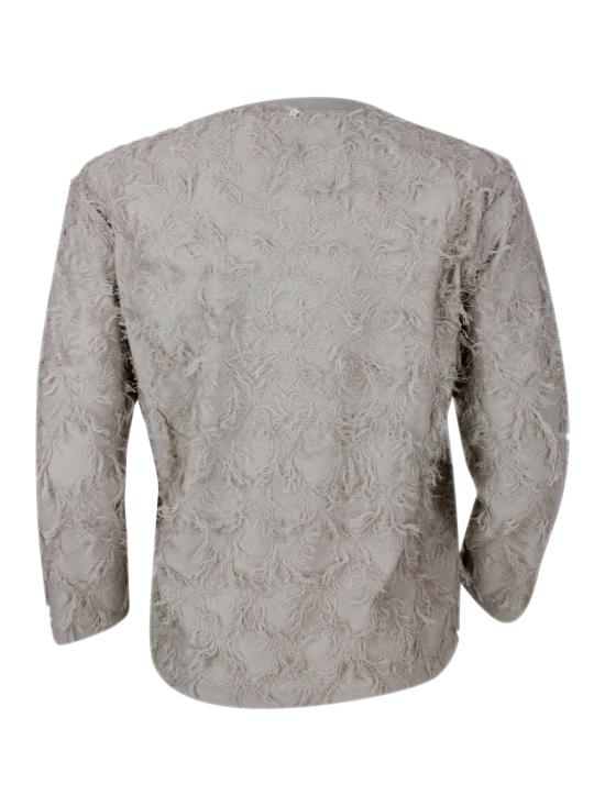 26SS 로레나안토니아찌 반팔 티셔츠 P25130GM10A 0170 Grey beige - LORENA ANTONIAZZI