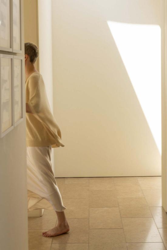  에리카 타노브 롱 스커트 Erica Tanov 툴라 실크 샤르뫼즈 스커트 - ERICA TANOV