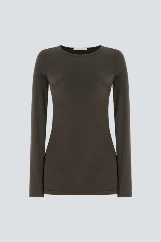  아모멘토 반팔 티셔츠 브라운 라운드 티셔츠