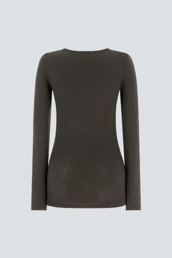  아모멘토 반팔 티셔츠 브라운 라운드 티셔츠 - AMOMENTO