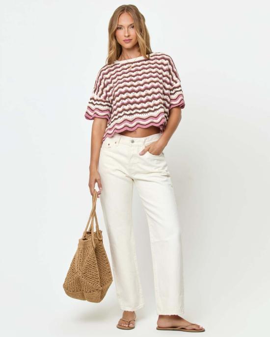  엘스페이스 반팔 티셔츠 LSpace 선체이서 탑 나폴리탄 - L SPACE