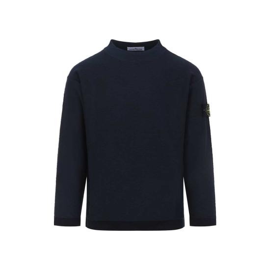  스톤 아일랜드 스웨터 크루넥  네이비 블루 - STONE ISLAND