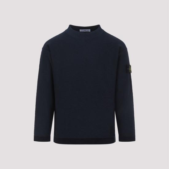  스톤 아일랜드 스웨터 크루넥  네이비 블루 - STONE ISLAND
