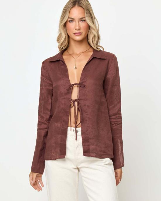  엘스페이스 튜닉 LSpace 베니스 셔츠 카페 - L SPACE