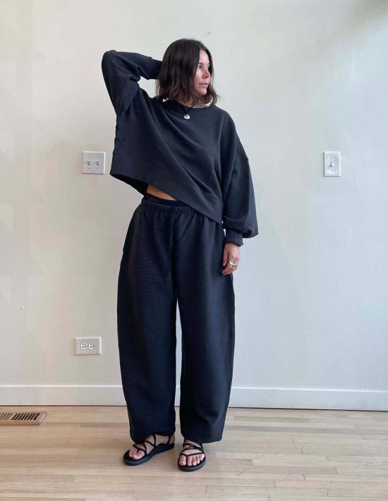  나닌 스웨터 마고트 리플드 코튼 스웨트셔츠 - NA NIN