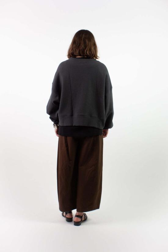  나닌 스웨터 마고트 리플드 코튼 스웨트셔츠 - NA NIN