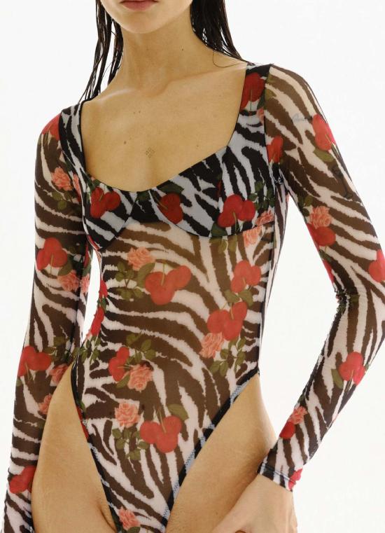  mai petit 바디수트 티셔츠 마이 쁘띠 미샤 바디수트 홀리데이 프린트 - OTHER BRANDS