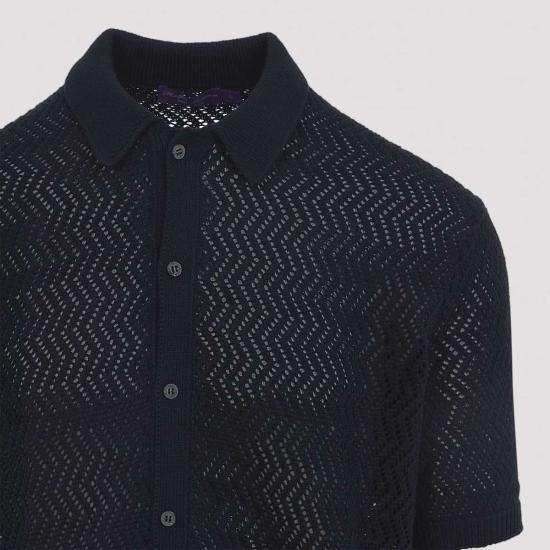  랄프 로렌 가디건 클래식 샤망 네이비 반팔 폴로 - RALPH LAUREN