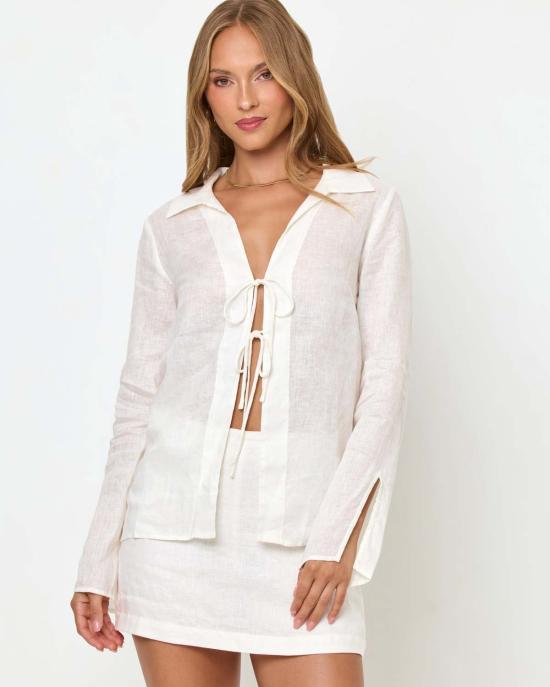  엘스페이스 숏팬츠 LSpace 베니스 스커트 화이트 - L SPACE