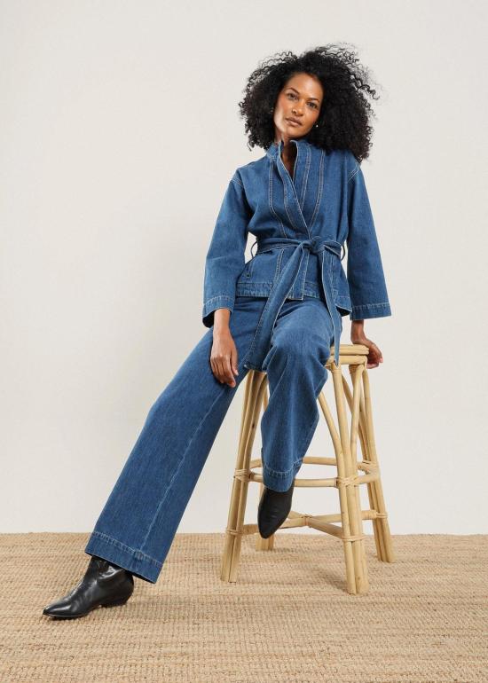  나지라 데님 자켓 카마르 데님 재킷 - NAZEERAH