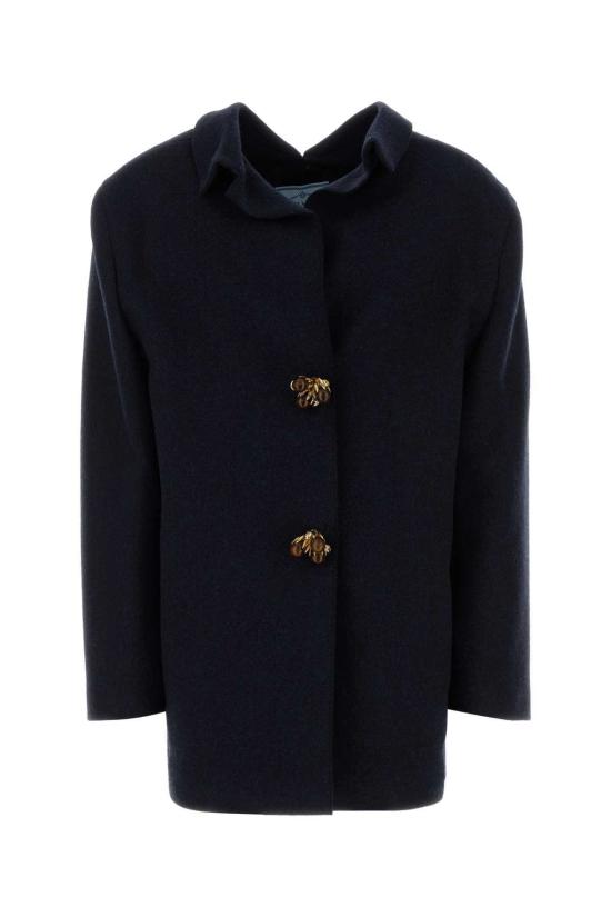  프라다 코트 다크 블루 울  블루