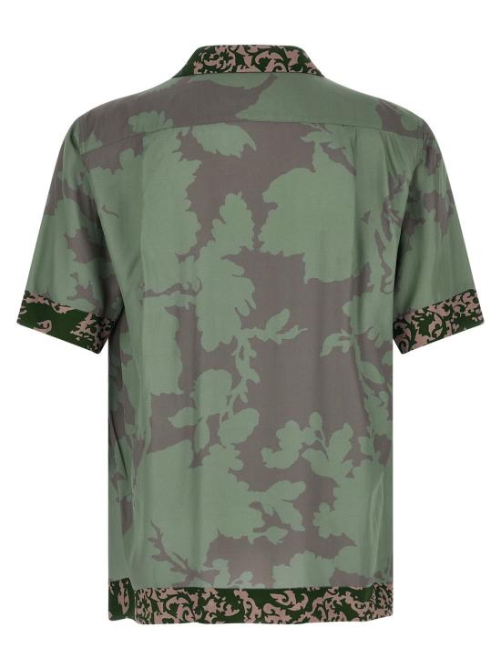  드리스 반 노튼 반팔 셔츠 Dries Van Noten 칼톤 셔츠 그린 - DRIES VAN NOTEN