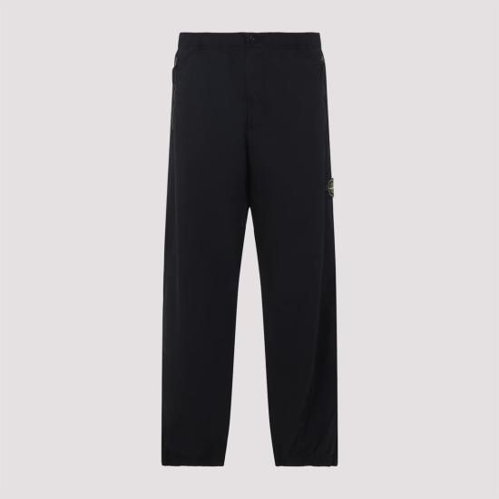  스톤 아일랜드 스트레이트 팬츠 블랙 팬츠 - STONE ISLAND