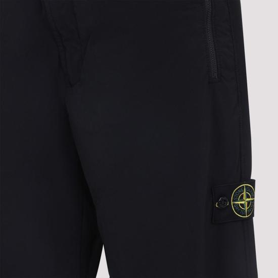  스톤 아일랜드 스트레이트 팬츠 블랙 팬츠 - STONE ISLAND