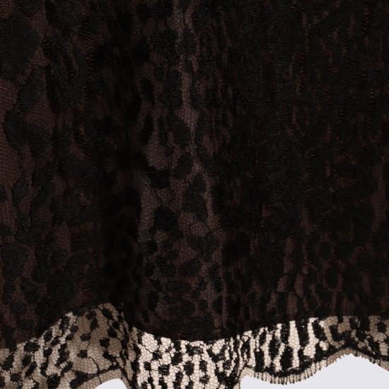  톰포드 미디 스커트 톰 포드 블랙 앤 브라운  블랙/초콜릿 - TOMFORD