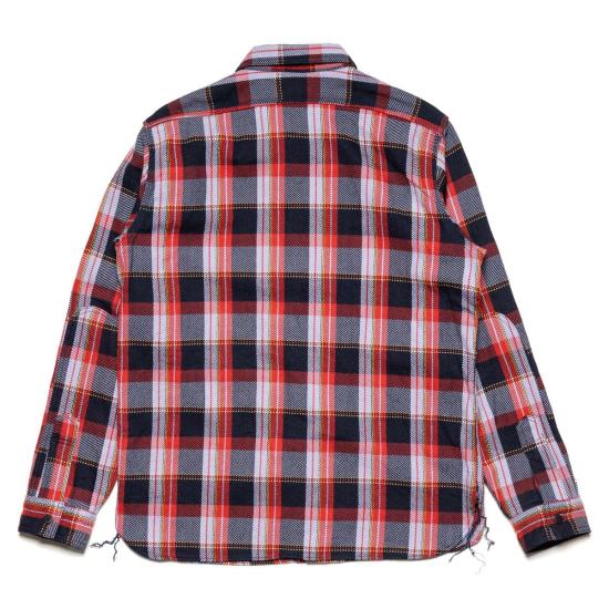  사무라이 진스 셔츠 Sin25 01 W 헤비 인디고 플란넬 셔츠 - SAMURAI JEANS