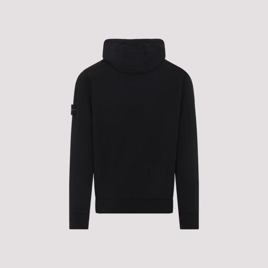  스톤 아일랜드 긴팔 티셔츠 후드티 블랙 - STONE ISLAND