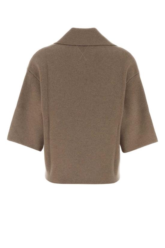  보테가베네타 반팔 티셔츠 보테가 베네타 카푸치노 캐시미어 블렌드 폴로 셔츠 베이지 - BOTTEGA VENETA