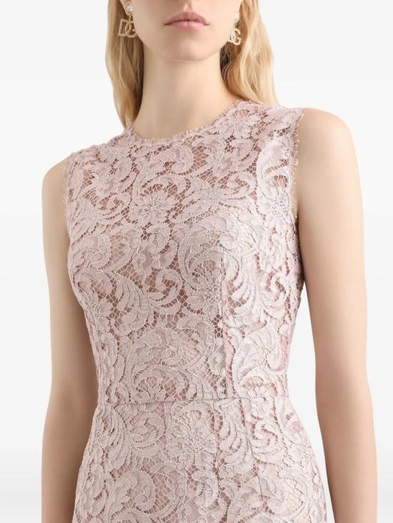 26SS 돌체앤가바나 코르도네토 레이스 드레스 F6H0ZT HLMTBF1246 Beige - DOLCE & GABBANA