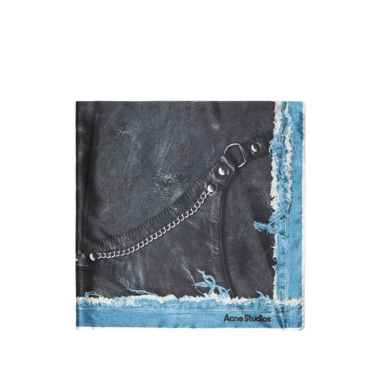 26SS 아크네 스튜디오 머플러/스카프 CA0417 BLKBL BLACK BLUE