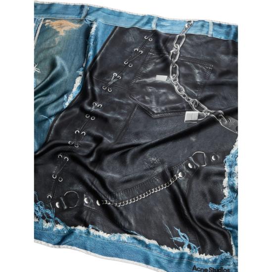 26SS 아크네 스튜디오 머플러/스카프 CA0417 BLKBL BLACK BLUE - ACNE STUDIOS