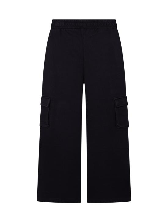 26SS [키즈] 오프화이트 트레이닝/조거 팬츠 44GCH00BS26F00 1001 BLACK - OFF WHITE