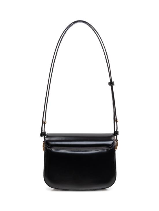 26SS 아미 스몰 하트 로고 글레이즈드 레더 파리 백 ULL717AL0139 001 NOIR - AMI