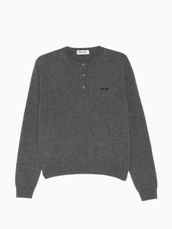 26SS 미우미우 스웨터 MML02M 13S1 F0480 SLATE GRAY DOM