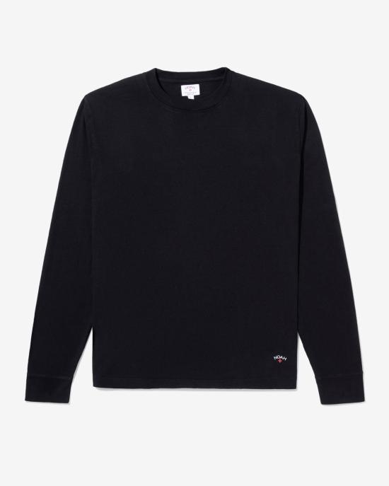  노아 긴팔 티셔츠 NOAU000ORTL005BK BLACK DOM