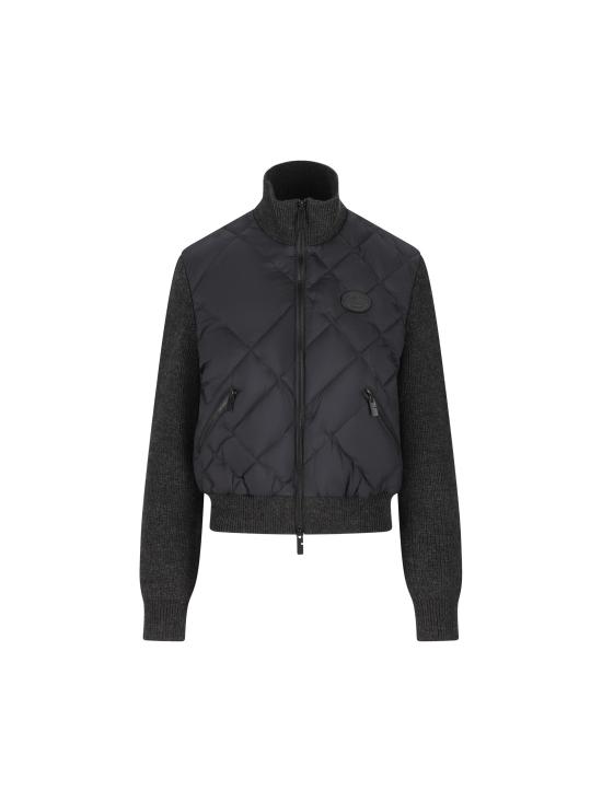 26SS 버버리 체크 스티치 나일론 앤 울 자켓 8118255 BLACK DOM