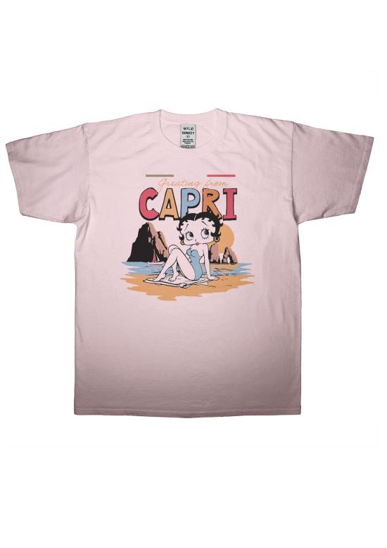 26SS 와일드 동키 반팔 티셔츠 CAPRI TSHIRT LIGHT DYED PINK DOM