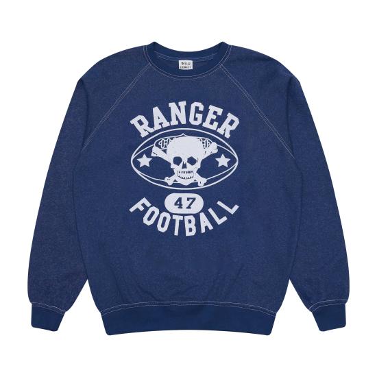 26SS 와일드 동키 긴팔 티셔츠 RANGER RAGLAN CREWNECK DYED BLUE DOM