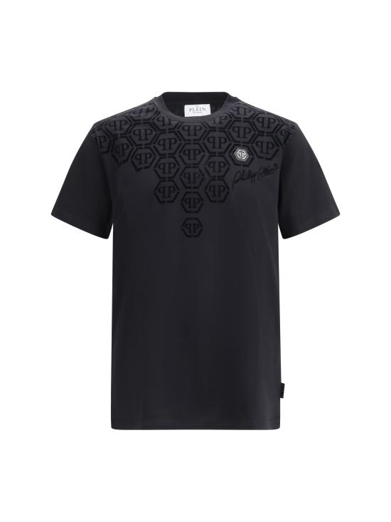 26SS 필립 플레인 반팔 티셔츠 SAFCMTK8682PJY002N 02 BLACK