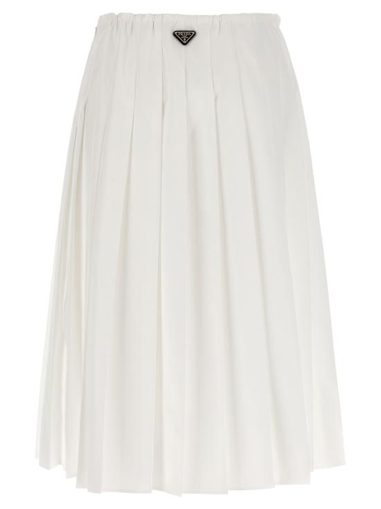 26SS 프라다 미디 스커트 P145VXSOOO187PF0009 White - PRADA