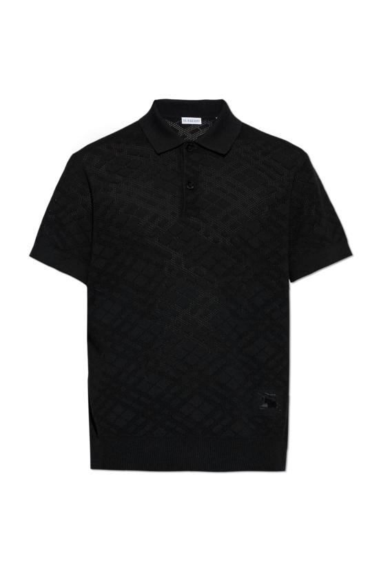 26SS 버버리 체크 울 폴로셔츠 8121962 BLACK DOM