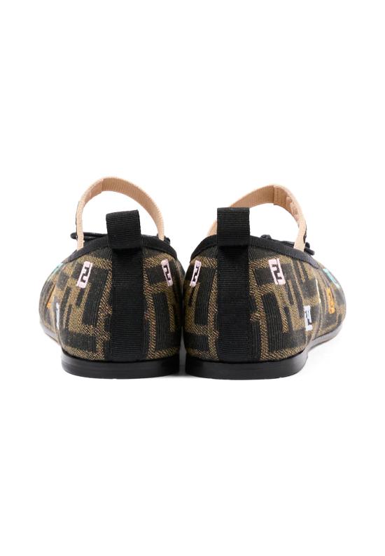 26SS [키즈] 펜디 플랫 슈즈 JFR566 AWK2 F1HFI BROWN - FENDI