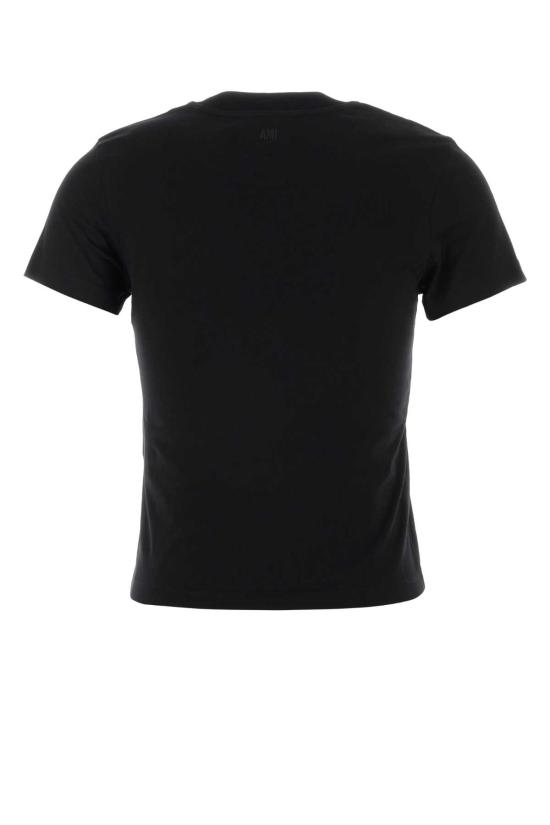 26SS 아미 스몰 하트 로고 코튼 크롭 티셔츠 FTS347724 045 Black - AMI